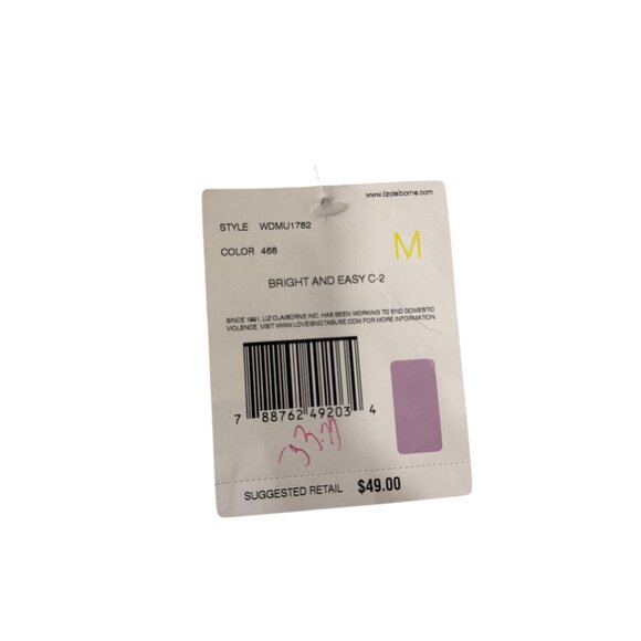 Liz Claiborne Women SZ M Sleeveless Collared Blue Hawaiian Print Blouse - Picture 4 of 10